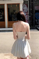 Original Practice French Style White Strap Dress Summer Petite Bud Princess Dress The Beginning of Spring Elegance Wear Take