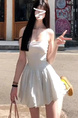 Original Practice French Style White Strap Dress Summer Petite Bud Princess Dress The Beginning of Spring Elegance Wear Take
