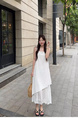 High Quality Vest Dress Women's Summer 2025 New Style French Style Elegance Superior Sense Seaside Vacation Long Skirt White