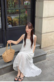 High Quality Vest Dress Women's Summer 2025 New Style French Style Elegance Superior Sense Seaside Vacation Long Skirt White