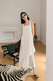 High Quality Vest Dress Women's Summer 2025 New Style French Style Elegance Superior Sense Seaside Vacation Long Skirt White