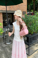 Real Shot Short-Sleeved T-shirt Summer 2025 New Trendy Back Opening Short Slim Round Neck Top Korean Style Women's Clothing Cream