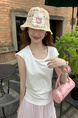 Real Shot Short-Sleeved T-shirt Summer 2025 New Trendy Back Opening Short Slim Round Neck Top Korean Style Women's Clothing Cream