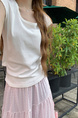 Real Shot Short-Sleeved T-shirt Summer 2025 New Trendy Back Opening Short Slim Round Neck Top Korean Style Women's Clothing Cream