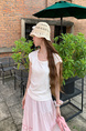 Real Shot Short-Sleeved T-shirt Summer 2025 New Trendy Back Opening Short Slim Round Neck Top Korean Style Women's Clothing Cream