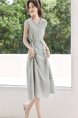 Blue Qiyun Chapter New Chinese Style Design Light Green Dress 2025 Summer New Style Dress
