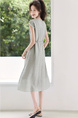 Blue Qiyun Chapter New Chinese Style Design Light Green Dress 2025 Summer New Style Dress