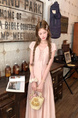 Acane Pink Long Style V Neck Waist-Cinching Short Sleeve Dress Women's Summer French Style Vintage Loose Fit Slimming A-Line Skirt in Soft Blush Pink