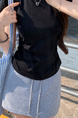 Real Shot Price Wrinkles Waist-cinching Positive Shoulder Short Sleeve T-Shirt Women Summer 2025 New Style Design Sense Slim Fit Short Style Top in Black
