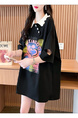 Official Pictures and Real Prices Douyin Quality/Pure Cotton/Back Collar/Loose Mid-Length Polo Collar Hollow in Black