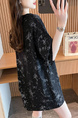 Real Shot and Real Price Douyin Quality/Pure Cotton/Back Collar/Loose Mid-Length Tie-Dye Fashion Top in Black