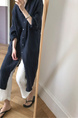 Student Korean Version of Long-Sleeved Shirt Dress for Women in Navy Blue, Medium-Length, Loose and Slim, Lazy Shirt