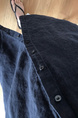 Student Korean Version of Long-Sleeved Shirt Dress for Women in Navy Blue, Medium-Length, Loose and Slim, Lazy Shirt