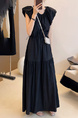 High-Grade Temperament Puff Sleeve Dress Female in Black, 2025 Summer New Korean Style Fashion High Waist Small Size