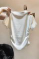 Real shot of Korean sweet hot girl V-neck straight shoulder short-sleeved T-shirt female summer petite short slim white