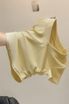 Real shot of Korean sweet hot girl V-neck straight shoulder short-sleeved T-shirt female summer petite short slim yellow