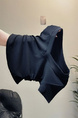 Real shot of Korean sweet hot girl V-neck straight shoulder short-sleeved T-shirt female summer petite short slim black
