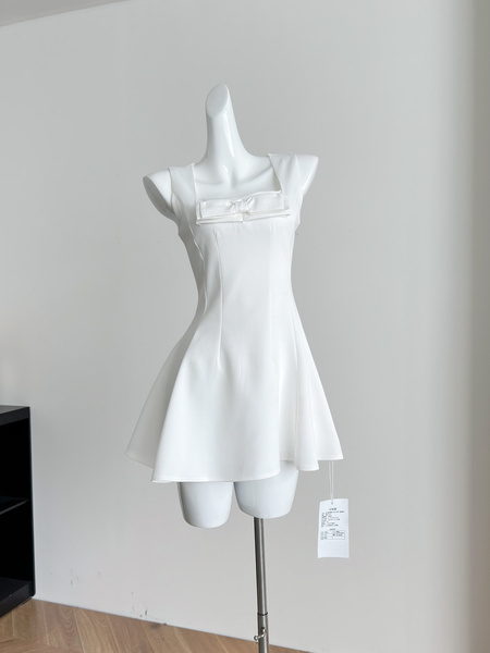 Lazy Didi Swanlike Rose Life 2.0 A Version Big Skirt Bow Princess Dress - White