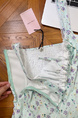 Monday 5.7/10:00am Hanano Overture Chest Drawstring Lace Patchwork Suspender Dress with Large Skirt - Light Blue