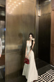 Real Price and Real Shot Dress Women's Lace Stitching French Long Skirt - White