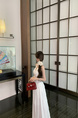 Real Price and Real Shot Dress Women's Lace Stitching French Long Skirt - White