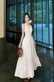 Real Price and Real Shot Dress Women's Lace Stitching French Long Skirt - White
