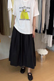 Korean Plus Size Women's Clothing 21 Cotton 210g 100% Cotton Letter Printed Bag T-Shirt Women's Loose Top - White