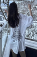 Korean Plus Size Women's Clothing 21 Cotton 210g 100% Cotton Short Sleeves Silhouette Casual T-Shirt - White