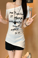Real Shot of Threaded 210g Short-Sleeved T-Shirt Summer 2025 New White Short Slim-Fitting Off-Shoulder Trendy Oblique