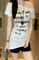 Real Shot of Threaded 210g Short-Sleeved T-Shirt Summer 2025 New White Short Slim-Fitting Off-Shoulder Trendy Oblique