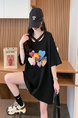 Official Pictures and Real Prices Douyin Quality/Back Collar/Lose Mid-Length Stylish V-Neck Design Top in Black