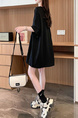 Official Pictures and Real Prices Douyin Quality/Back Collar/Lose Mid-Length Stylish V-Neck Design Top in Black