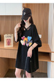 Official Pictures and Real Prices Douyin Quality/Back Collar/Lose Mid-Length Stylish V-Neck Design Top in Black