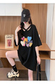 Official Pictures and Real Prices Douyin Quality/Back Collar/Lose Mid-Length Stylish V-Neck Design Top in Black