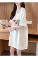 Official Pictures and Real Prices Douyin Quality/Back Collar/Lose Mid-Length Stylish V-Neck Design Top in White