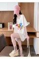 Official Pictures and Real Prices Douyin Quality/Back Collar/Lose Mid-Length Stylish V-Neck Design Top in White