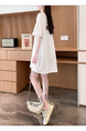 Official Pictures and Real Prices Douyin Quality/Back Collar/Lose Mid-Length Stylish V-Neck Design Top in White
